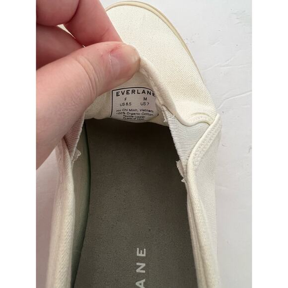 Everlane Women's The Forever Slip-On Canvas Sneaker Comfortable White Size 8.5 - Picture 8 of 10
